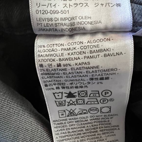 Levis Jeans Womens 30 Fadded Black Mile High Cropped Wide Leg Pants - Picture 6 of 11